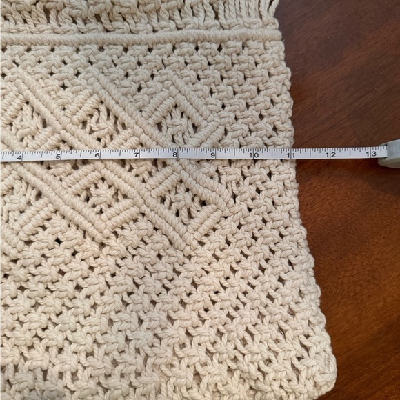 Wood and Crochet handbag purse round handle Oceanista purse new - Picture 7 of 8